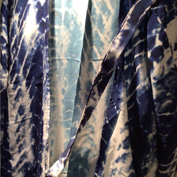 NEW! Blue Batique Tie-Dye Kimono Duster - Picture 6 of 8